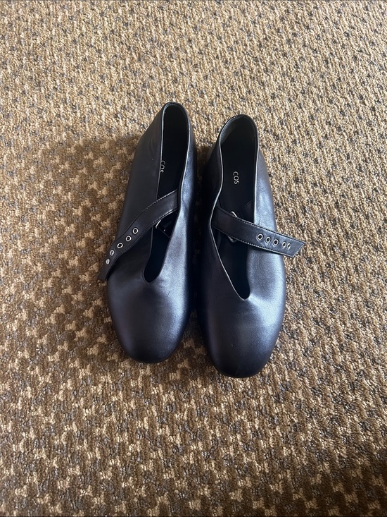 COS Shoes - COS Black Leather Strap Mary Jane Flats